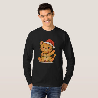 T-shirt Joyeux Noël chat Animaux d'hiver Chats Noël