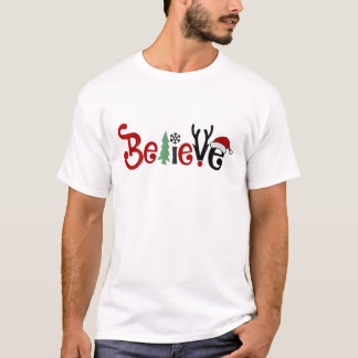 T-shirt Joyeux Noël Croire Au Père Noël Hiver Holi