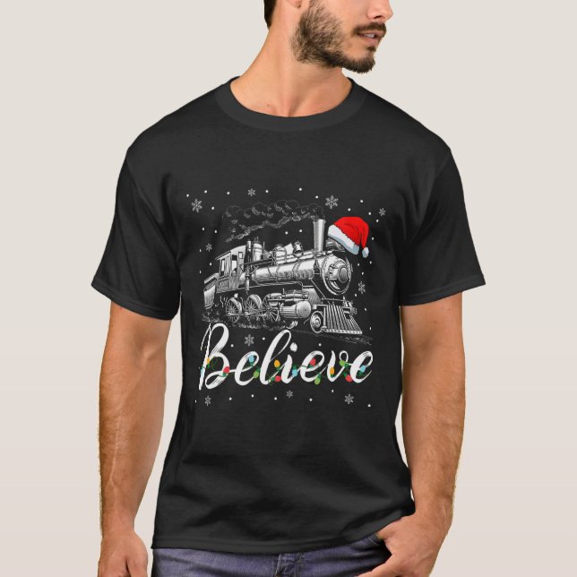 T-shirt Joyeux Noël croire en Noël de famille Noël Noël No (Devant)