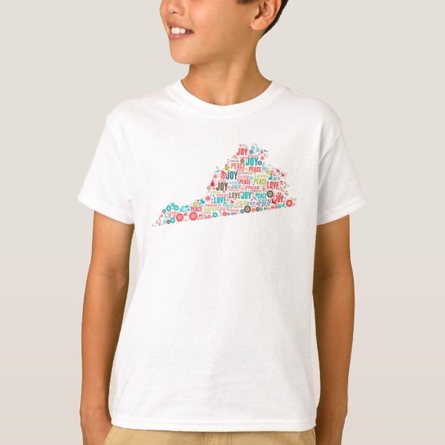 T-shirt Joyeux Noël de la Virginie (Devant)