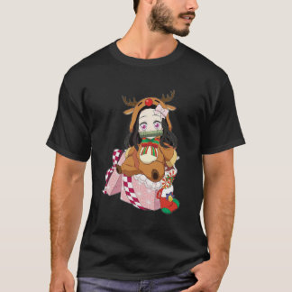 T-shirt Joyeux Noël De Nezuko Kamado Demon Slayer