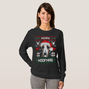 T-shirt Joyeux Noël de Woofmas de lévrier italien