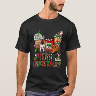T-shirt Joyeux Noël Dentist Café Tasses Xmas Dental Sq
