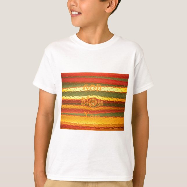 T-shirt Joyeux Noël Dieu Béni Vous Couleurs Design (Devant)