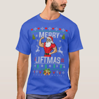 T-shirt Joyeux Noël Drôle Gymnase de Noël Levant Père Noël