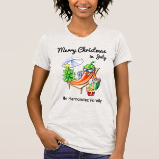 T-shirt Joyeux Noël en Juillet Fun été personnalisable