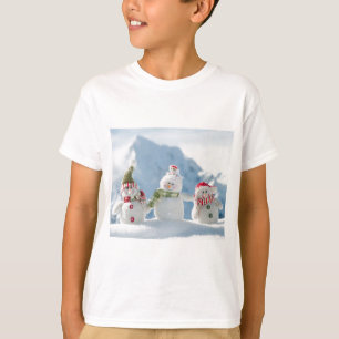 T-shirt Joyeux Noël et Bonne Année Bonhommes de neige