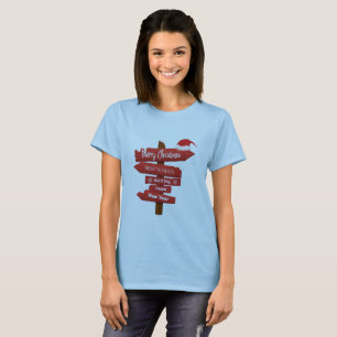 T-shirt Joyeux Noël et Bonne Année Flèches en Bois