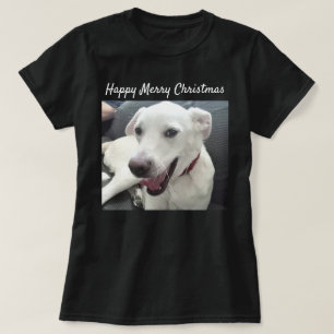 T-shirt Joyeux Noël Funny Smiling Chien Fête T-