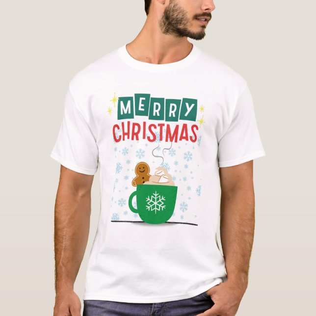 T-shirt Joyeux Noël Gingerbread Tee (Devant)