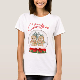T-shirt Joyeux Noël Globe des neiges Gingerbread Cookies