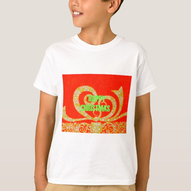 T-shirt Joyeux Noël Golden Red Snowflex.jpg (Devant)