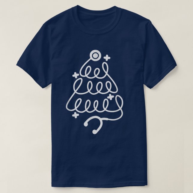 T-shirt Joyeux Noël Infirmière Noël Arbre de Noël Soins in (Design devant)