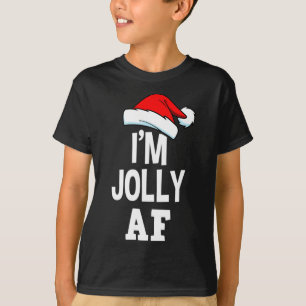 T-shirt Joyeux Noël Je suis Jolly Af Tee mignon Père Noël