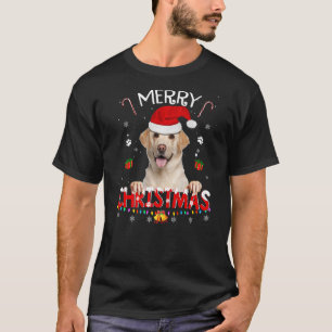 T-shirt Joyeux Noël Labrador Retriever Chien Santa Hat X