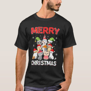 T-shirt Joyeux Noël Léger Chats moches Lover Pajamas Sant