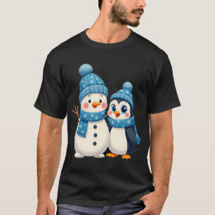 T-shirt Joyeux Noël Merry Christmas Pour Cadeau Manchot Bo