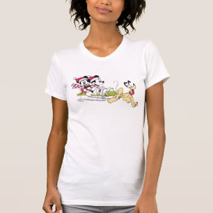 T-shirt Joyeux Noël Mickey Mouse Luge d'Hiver