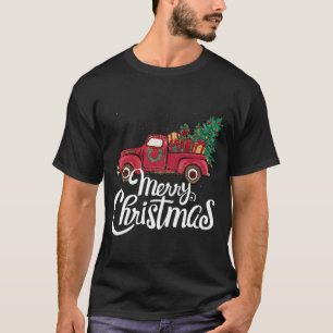 T-shirt Joyeux Noël mignon Arbre de Noël Camion