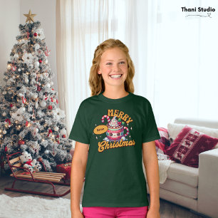 T-shirt Joyeux Noël mignonne Chocolat chaud Famille de Mug