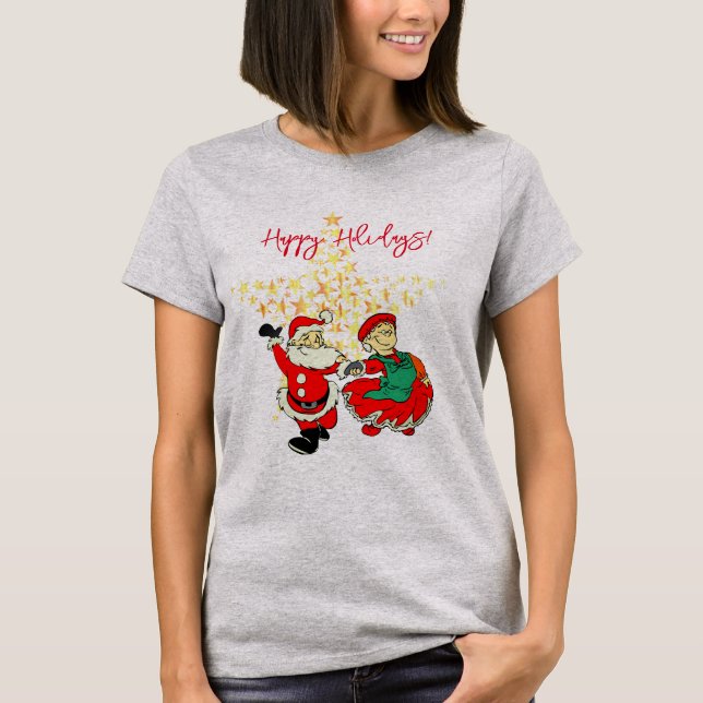 T-shirt Joyeux Noël Mr & Mme Claus (Devant)