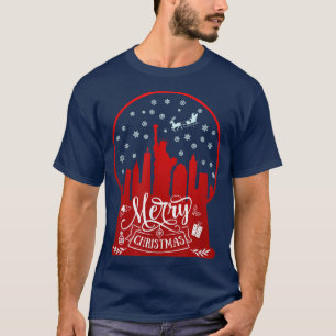 T-shirt Joyeux Noël new york skyline dans le monde des nei