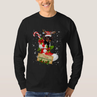 T-shirt Joyeux Noël Noël Lumières Père Noël Reindeer