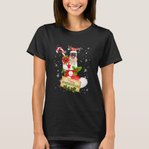 T-shirt Joyeux Noël Noël Lumières Père Noël Reindeer Carli