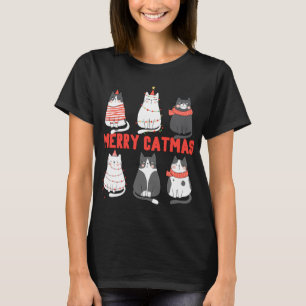 T-shirt Joyeux Noël Noël Noël Novelty Amoureux des chats C