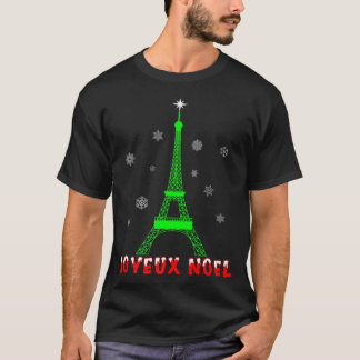 T-shirt Joyeux Noel Paris Tour Eiffel Joyeux Christ