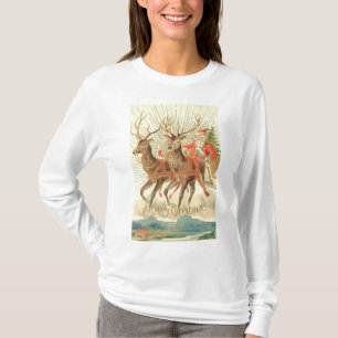 T-shirt Joyeux Noël (Père Noël et son renne)