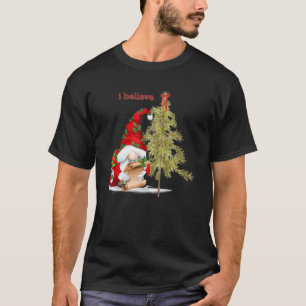 T-shirt Joyeux Noël Père Noël Gnome Santa Claus Je crois