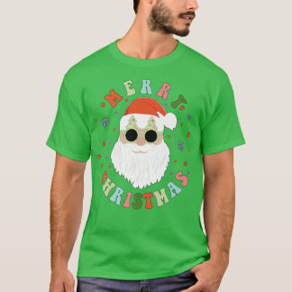 T-shirt Joyeux Noël Père Noël Lumière Noël Famille