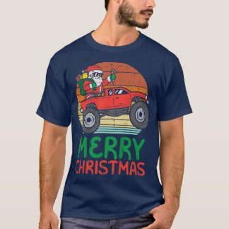 T-shirt Joyeux Noël Père Noël Monster Truck Xmas PJ T