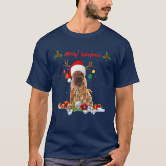 T-shirt Joyeux Noël Père Noël Reindeer Shar Pei