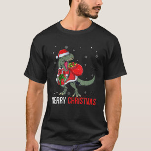 T-shirt Joyeux Noël Père Noël T Rex Dinosaur Funny Boys Ki