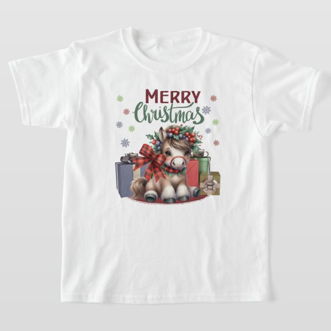 T-shirt Joyeux Noël Pony (Poser)
