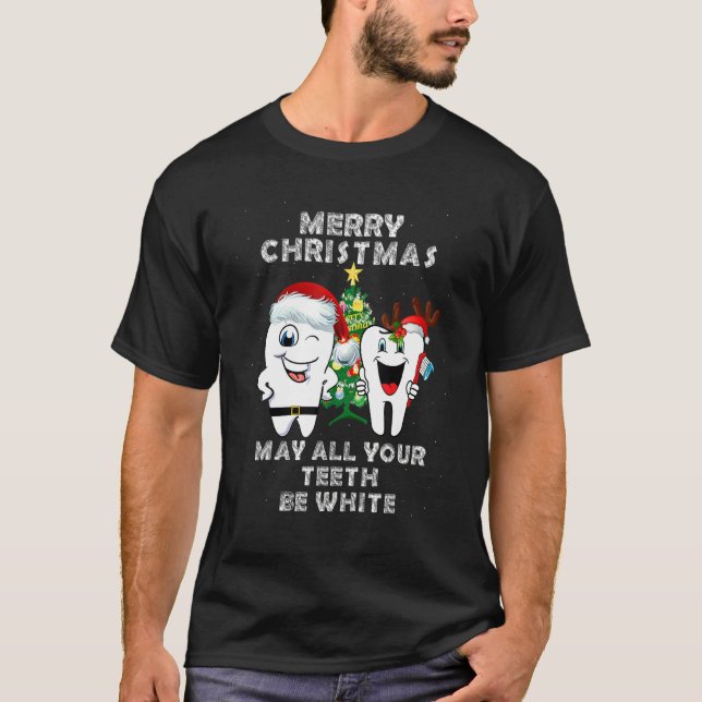 T-shirt Joyeux Noël Que toutes vos dents soient blanches D (Devant)