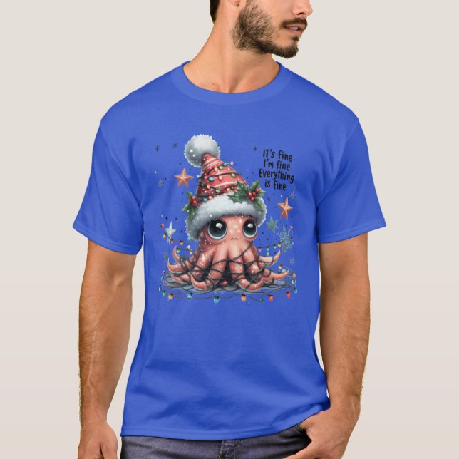 T-shirt Joyeux Noël Retro mignonne Noël Gir (Devant)