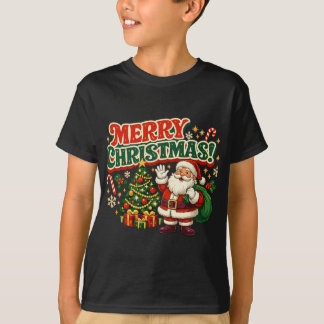 T-shirt Joyeux Noël Rétro Santa Groovy