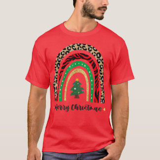 T-shirt Joyeux Noël s pour les femmes Noël léopard