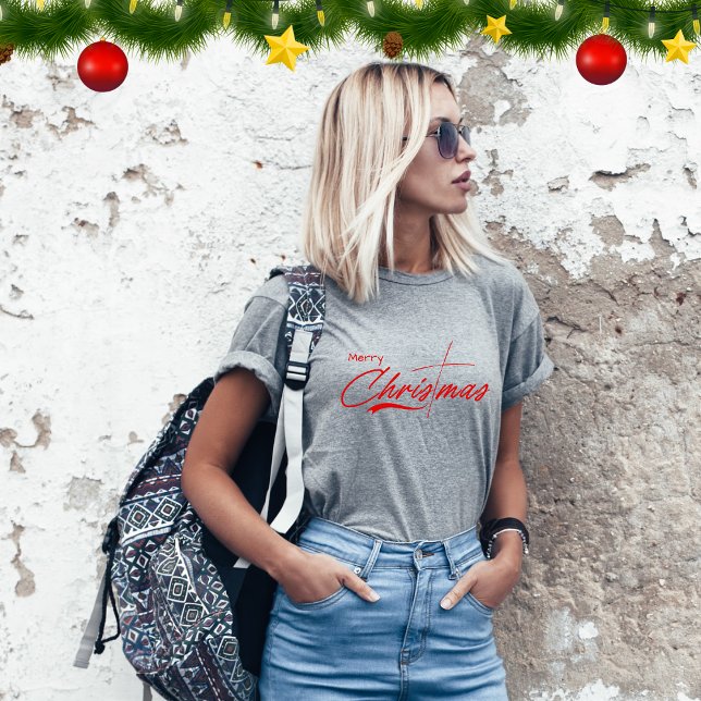 T-shirt Joyeux Noël Script Croix chrétienne (Créateur téléchargé)