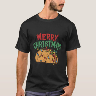 T-shirt Joyeux Noël Taco mexicain Lover Foodie cadeau