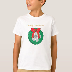 T-shirt "Joyeux Noël" Tire Wreath sur une