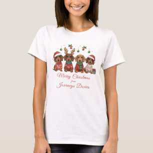 T-shirt Joyeux Noël Wiener Dachshund Vacances