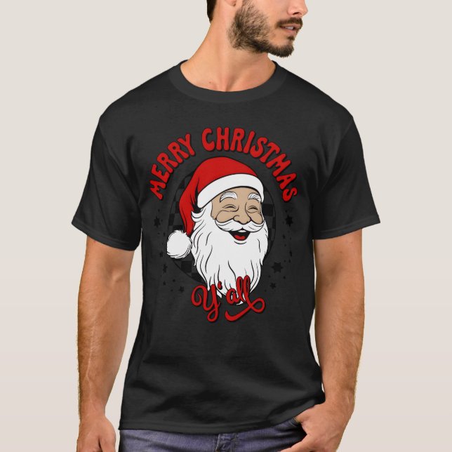 T-shirt Joyeux Noël yal Père Noël fille de Noël (Devant)