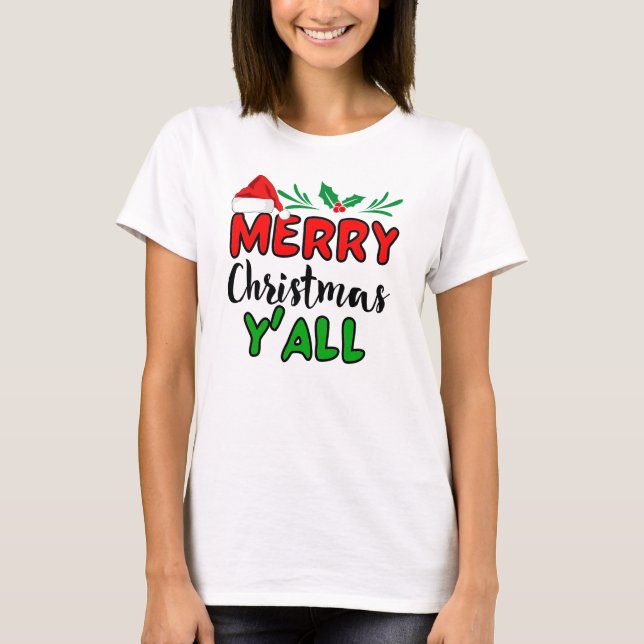 T-shirt Joyeux Noël Y'all (Devant)