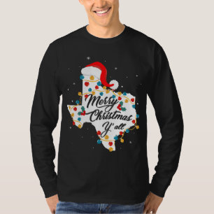 T-shirt Joyeux Noël YAll Texas State Texan Holiday