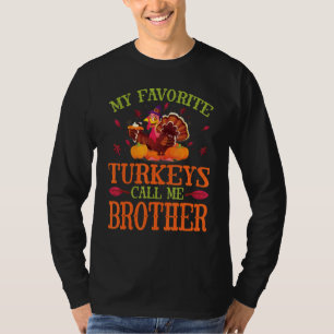 T-shirt Joyeux notre jour de Thanksgiving mes dindes préfé
