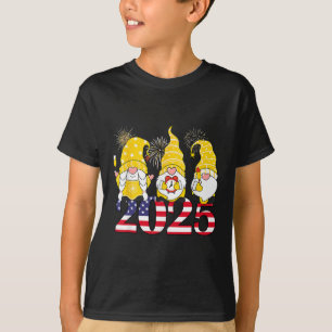 T-shirt Joyeux Nouvel An 2025 Eve Party Gnomes Fireworks H